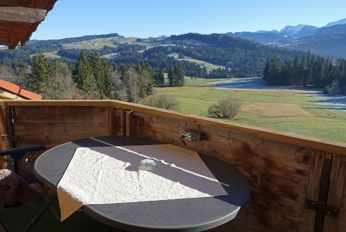 Genießen sie den Ausblick auch im sitzen