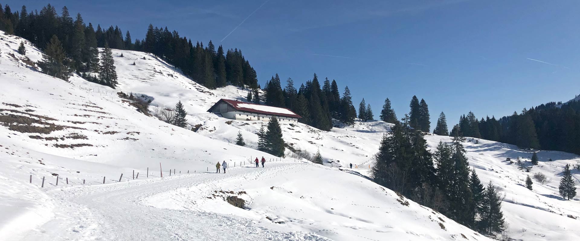 Wanderweg Schnee 1920x800k